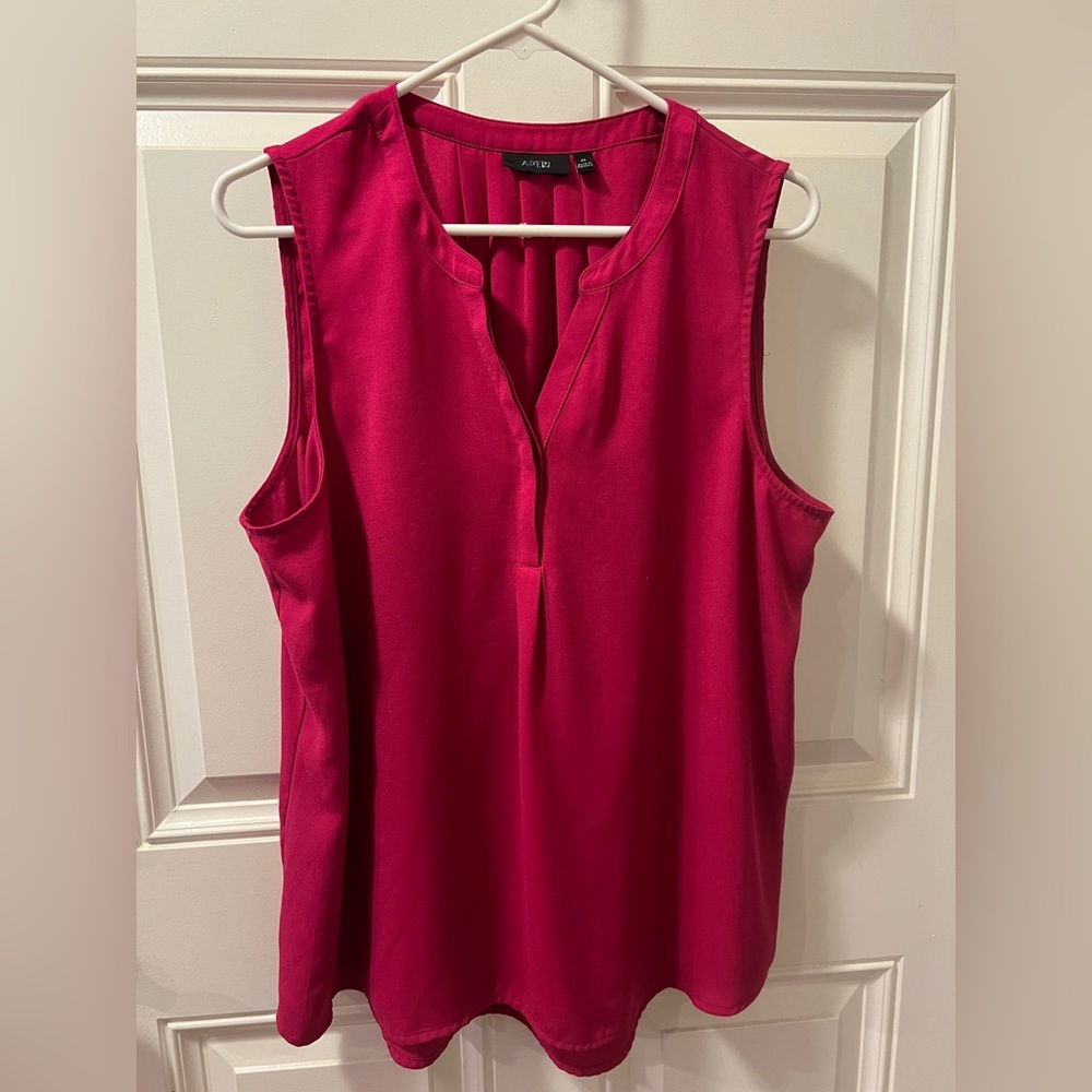 Apt. 9 Pink Mandarin Collar Blouse